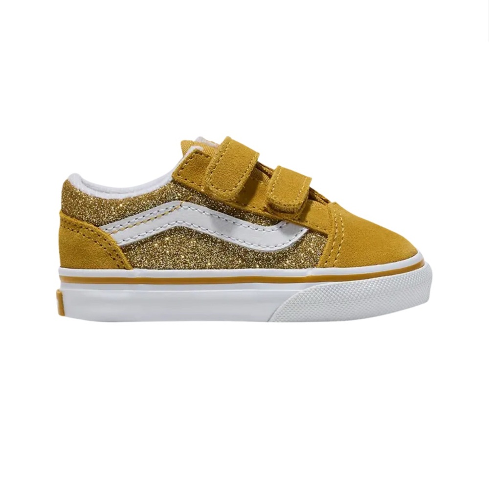 Vans Kids Mustard and Gold Sneakers
